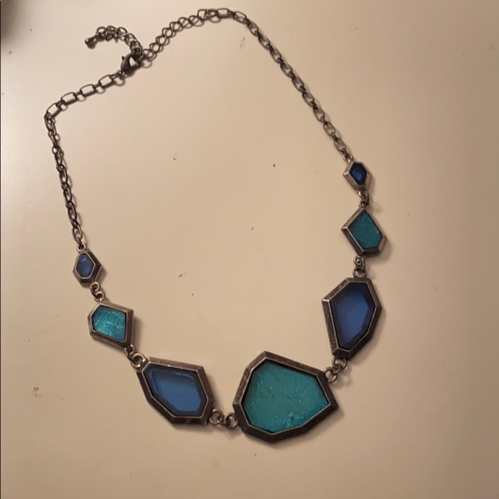 Blue gemstone necklace